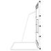 Side view of white and black steel football net rebounder with PE net