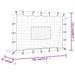 Football net rebounder with steel frame, PE net, and dimensions 184x123x61 cm labeled