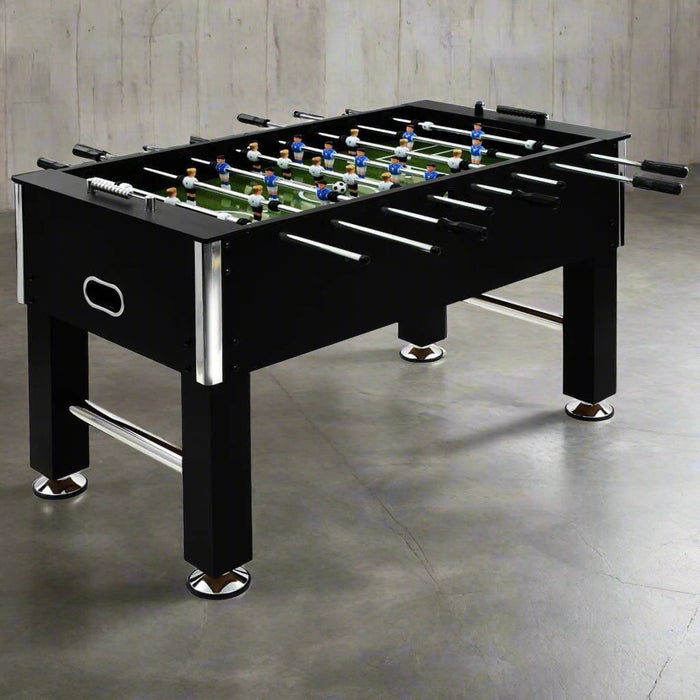 Foosball Table Steel in Black - Little and Giant Explorers vidaXL