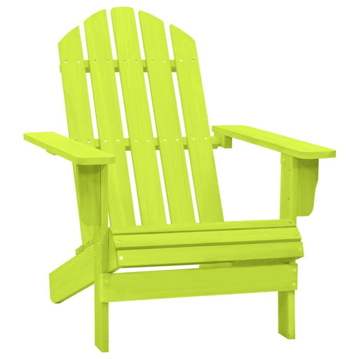 Garden Adirondack Chair in Green and Solid Fir Wood - Little and Giant Explorers vidaXL