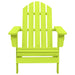 Garden Adirondack Chair in Green and Solid Fir Wood - Little and Giant Explorers vidaXL