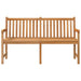 Garden Bench in Solid Teak Wood 150cm - Little and Giant Explorers vidaXL