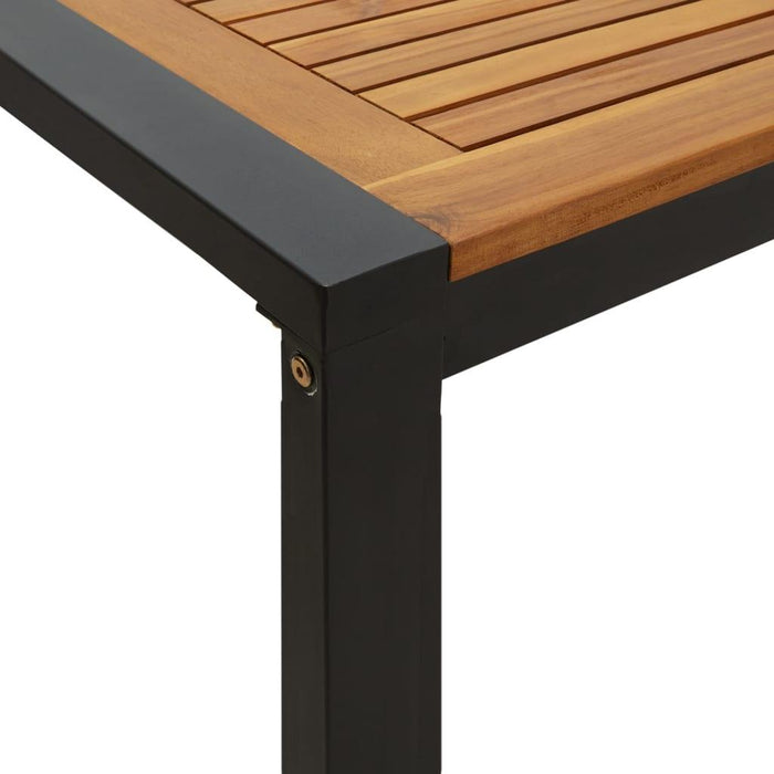 Garden Table with U-shaped Legs in Solid Wood Acacia - Little and Giant Explorers vidaXL