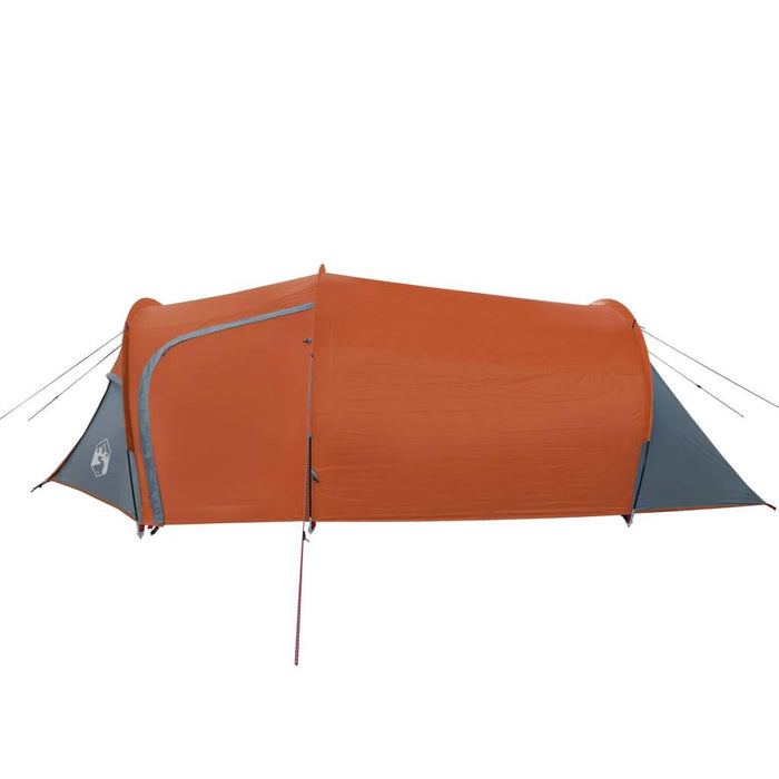 Grey and Orange Taffeta Camping Tent (3 persons) - Little and Giant Explorers vidaXL