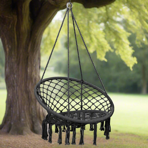 Hammock Swing Chair in Anthracite - Little and Giant Explorers vidaXL