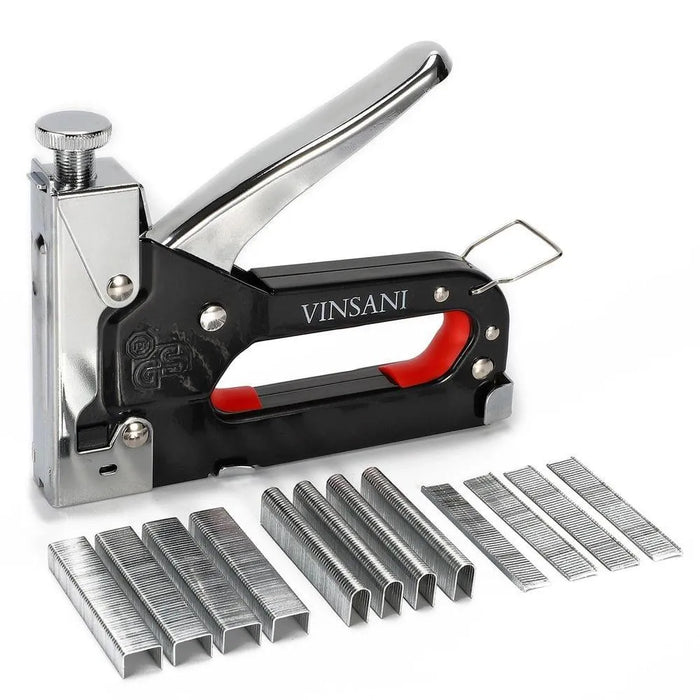 Vinsani heavy-duty industrial staple gun with 600 staples for upholstery and repair