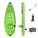 Hydro-Force inflatable kayak in green with paddle, hand pump, and carry bag included.