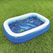 Inflatable 3D undersea adventure pool with ocean graphics on grass