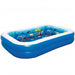 Rectangular inflatable 3D undersea adventure pool with colorful ocean graphics
