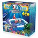 3D Undersea Adventure inflatable pool box with ocean graphics, kids, goggles, crystals, sea animals