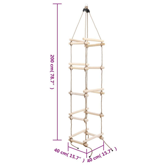 4 - Sided Rope Ladder - Little and Giant Explorers vidaXL