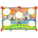 Kids football goal set with target holes, colorful crowd backdrop, and Super Football Game text