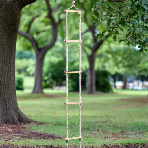 Kid's Rope Ladder in Solid Wood - Little and Giant Explorers vidaXL