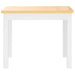 Kids table with white legs and light beige wooden top, minimalist children's furniture