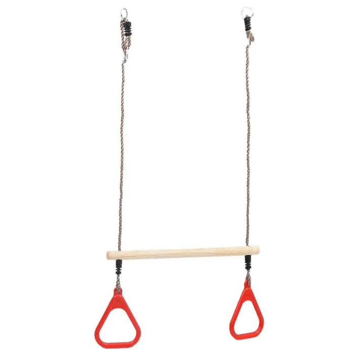 Trapeze Swing Bar with Rings - Little and Giant Explorers vidaXL