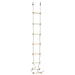 Kids wooden rope ladder with 8 pine wood steps and PE ropes on white background