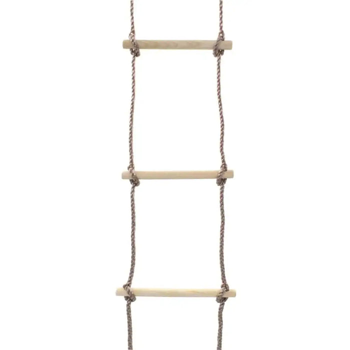 Kids wooden rope ladder with solid pine wood steps and durable PE rope