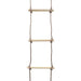 Kids wooden rope ladder with solid pine wood steps and durable PE rope