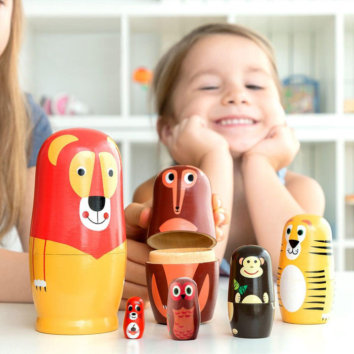 Matryoshka Wooden Animal Figures - Little and Giant Explorers InnovaGoods