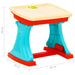 Colorful multi-functional children's learning desk with light blue legs and orange base, 68x48x38 cm