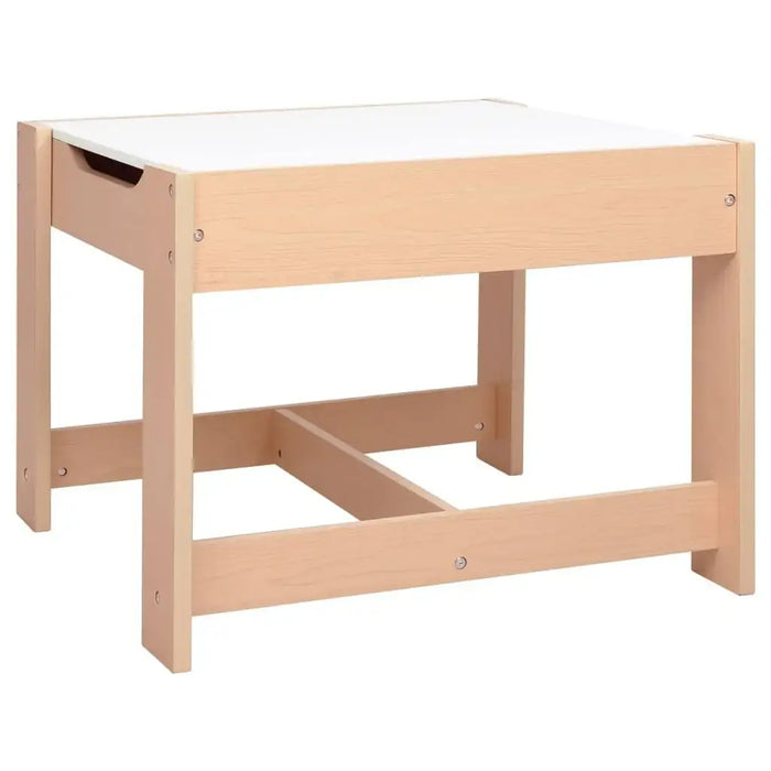 Wooden children’s table with whiteboard top and simple, sturdy design
