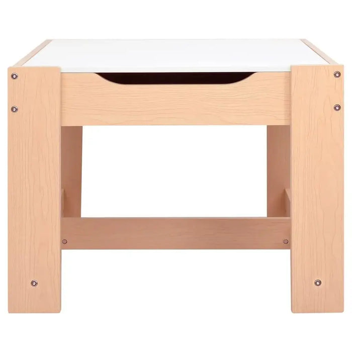 Light wood children's table with whiteboard top, multipurpose modern kids furniture