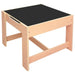 Children's multi-purpose wooden table with black chalkboard top