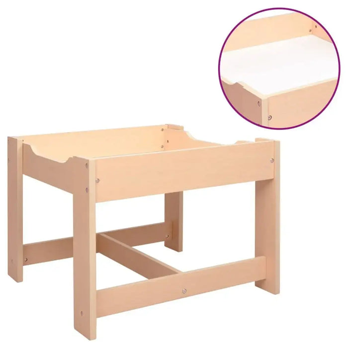 Wooden multi-purpose children's table with whiteboard insert, modern and simple design