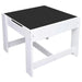 White multi-purpose children's table with a black double-sided tabletop.