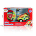 Colorful My First Remote Control Car toy for toddlers in red packaging with remote and driver.