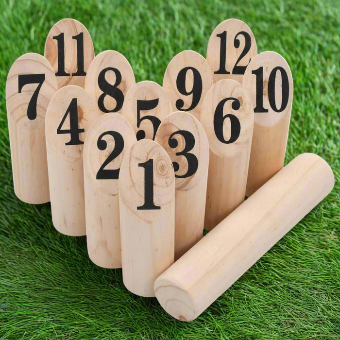 Numbers Kubb Game Set - Little and Giant Explorers vidaXL