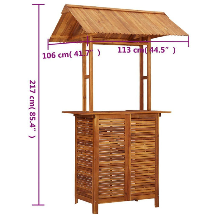 Outdoor Bar Table with Rooftop - Little and Giant Explorers vidaXL