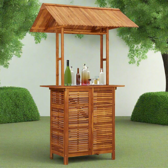 Outdoor Bar Table with Rooftop - Little and Giant Explorers vidaXL