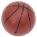 Textured rubber basketball ball with black lines on a white background