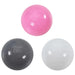 Pink, gray, and white plastic play balls for ball pit or play tent