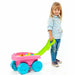 Plastic Building Blocks with Trolley in Pink - Little and Giant Explorers Moltó