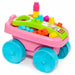 Plastic Building Blocks with Trolley in Pink - Little and Giant Explorers Moltó