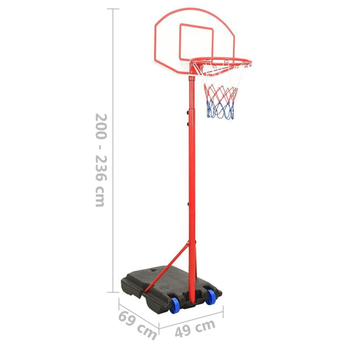 Portable, Adjustable Basketball Play - 200 - 236cm - Little and Giant Explorers vidaXL