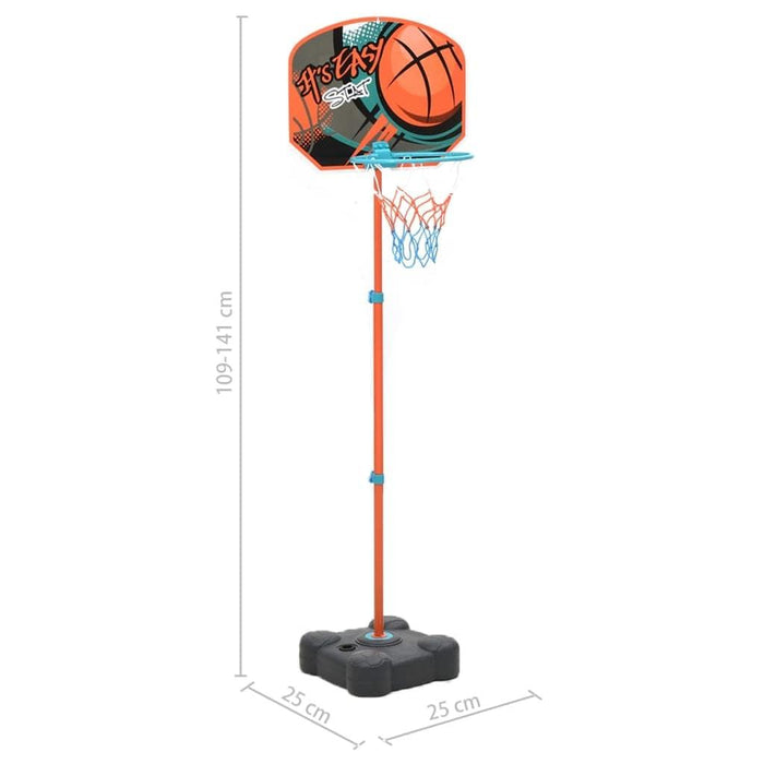 Portable, Adjustable Basketball Play Set - 109 - 141cm - Little and Giant Explorers vidaXL