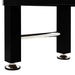 Black foosball table legs with chrome bar and adjustable round feet