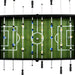 Professional black football table with tournament pitch and adjustable height handles