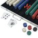 Professional poker set with 1000 chips, playing cards, dice and aluminum case
