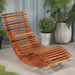 Rocking Sun Lounger in Acacia Wood - Little and Giant Explorers vidaXL