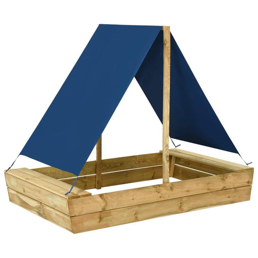 Sailboat Sandpit with Roof - Little and Giant Explorers vidaXL