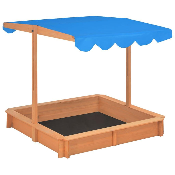 Sandbox with Adjustable Roof in Firwood - Little and Giant Explorers vidaXL