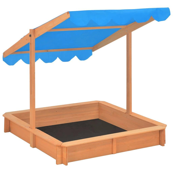 Sandbox with Adjustable Roof in Firwood - Little and Giant Explorers vidaXL