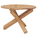 Solid Teak Wood Garden Dining Table (Ø110x75cm) - Little and Giant Explorers vidaXL