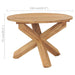 Solid Teak Wood Garden Dining Table (Ø110x75cm) - Little and Giant Explorers vidaXL