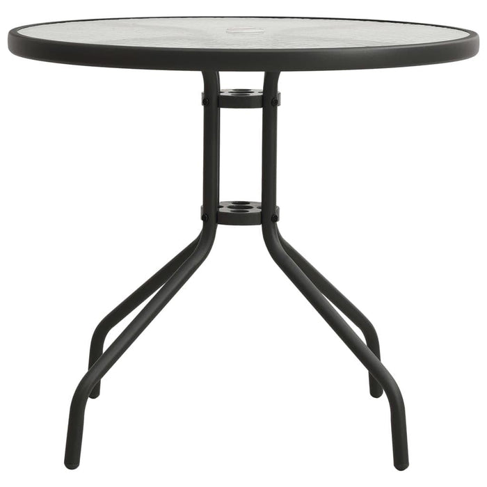 Anthracite Steel Bistro Table Anthracite (Ø80x71cm) - Little and Giant Explorers vidaXL