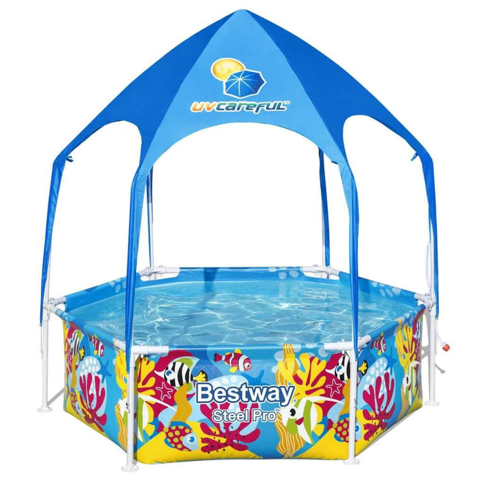 Steel Pro UV Careful Above Ground Pool for Kids (183 x 51cm) - Little and Giant Explorers Bestway